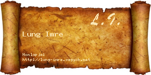 Lung Imre névjegykártya